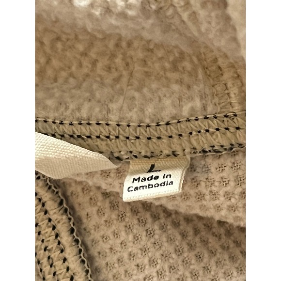 Cotopaxi Fleece Hoodie Jacket Beige Black Zip Up Hooded Activewear Size L - Picture 4 of 6